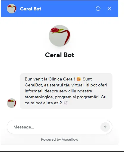 Clinica Ceral — CeralBot — Clinică stomatologică · Galați